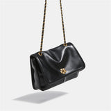 Autumn Winter Chain Strap Faux Leather Tote Cross Bag