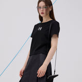 Silver Foil Tshirt Black & Blue