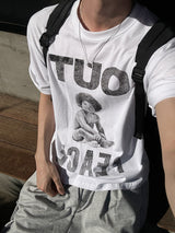 ルーメン アフロ グラフィック プリント Tシャツ