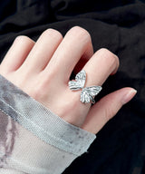 silver butterfly ring