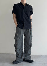 nylon suit pocket pants(2colors)