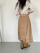 SUEDE PUNCHING SKIRT (3C)