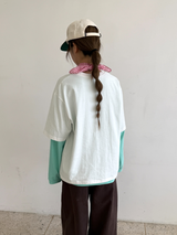 ウッディ コットン ワイドパンツ