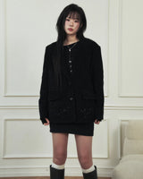 Flower Beaded Classic Jacket