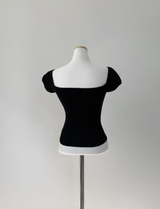 ハッケンリボンレーストップ (black)