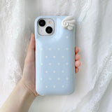 [MADE] blue wings pastel dots case