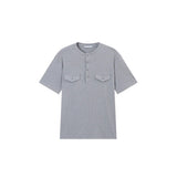[S/S] Pleats pocket henry neck t-shirts(3color)
