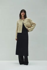 WOOLLY NO COLLAR JACKET
