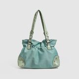 Vintage Studded Patchwork Tote Bag