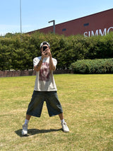Toony denim Bermuda pants