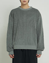 contrast ribbed knit