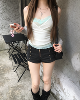 Lace layered mesh top