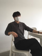 Rust Henry Neck Long Sleeve Knit 2C