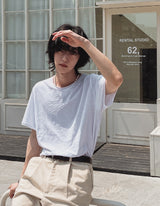 [LANARCH] Basic U-Neck Short Sleeve T-Shirt