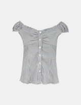 Sorrow Stripe Puff Blouse