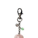 heart gemstone keyring (pink)