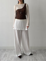 Weekly Tencel See-through Long Sleeve T-shirt