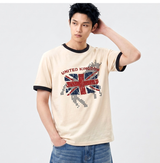エッセンシャルスタンダードショートスリーブリンガーTシャツユニオンホース クリーム