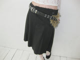 cut out wrap pleated skirt