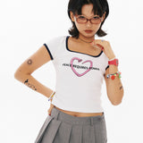 NAIL バックカットアウトクロップtシャツ