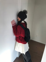 [MD Pick]ウールタッチブラッシュVネックニット (4 Colors)