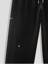 [Unisex] ベルベットミンクリベットバンディングパンツ