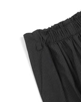 Stripe Ribbon Tied Wide Pants _ GREY