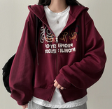 95 レタリングツーウェイフーディドジップアップ