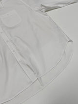 Creme Two-Pocket Cotton Over Fit Shirt