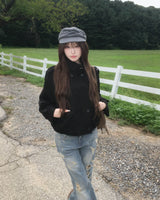 Suede crop trench jacket