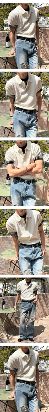 [S/S] Stripe boucle half knit(4color)