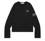 LIAM LEATHER PATCH LONG SLEEVE T (2 COLOR)