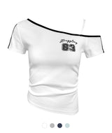 Struggle オフショルダーグラフィックTシャツ