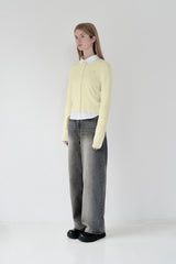 KIRSH プレーンサンドウォッシングワイドフィットデニムパンツ [GRAY]