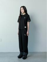 シリンストライプアイレットポイントハーフTシャツ (2Color)
