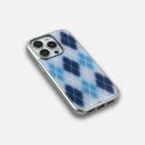 ARGYLE BLUR CASE_MISTY BLUE (silver epoxy)