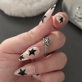 Vintage Star Twist Open Ring