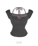 Neria lace layered top (3color)