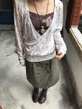 lonen button banding skirt 