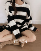 [MADE] Moon stripe wool knitwear