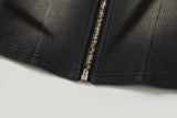 SIGNATURE SPRAY WASHED ZIP UP WAFFLE SHIRT
