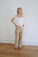 Pure frill blouse_ivory
