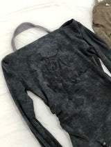 ヴィンテージウォッシングホルターネックTシャツ