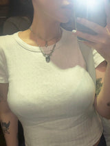 Snake cross necklace