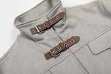 [For Spring] Sage Belted Suede Jacket