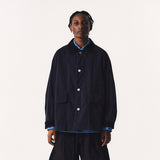 COLLARED COLOR-BLOCK UTILITY JACKET