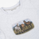 ホース グラフィック Tシャツ_ライトグレー