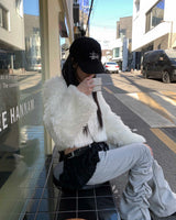 ヘアミニカーディガン