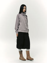 BUTTON UP CARDIGAN PURPLE