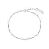 シルバーボックスチェーンロジウムプレーティング + 925シルバーブレスレット B068-01H